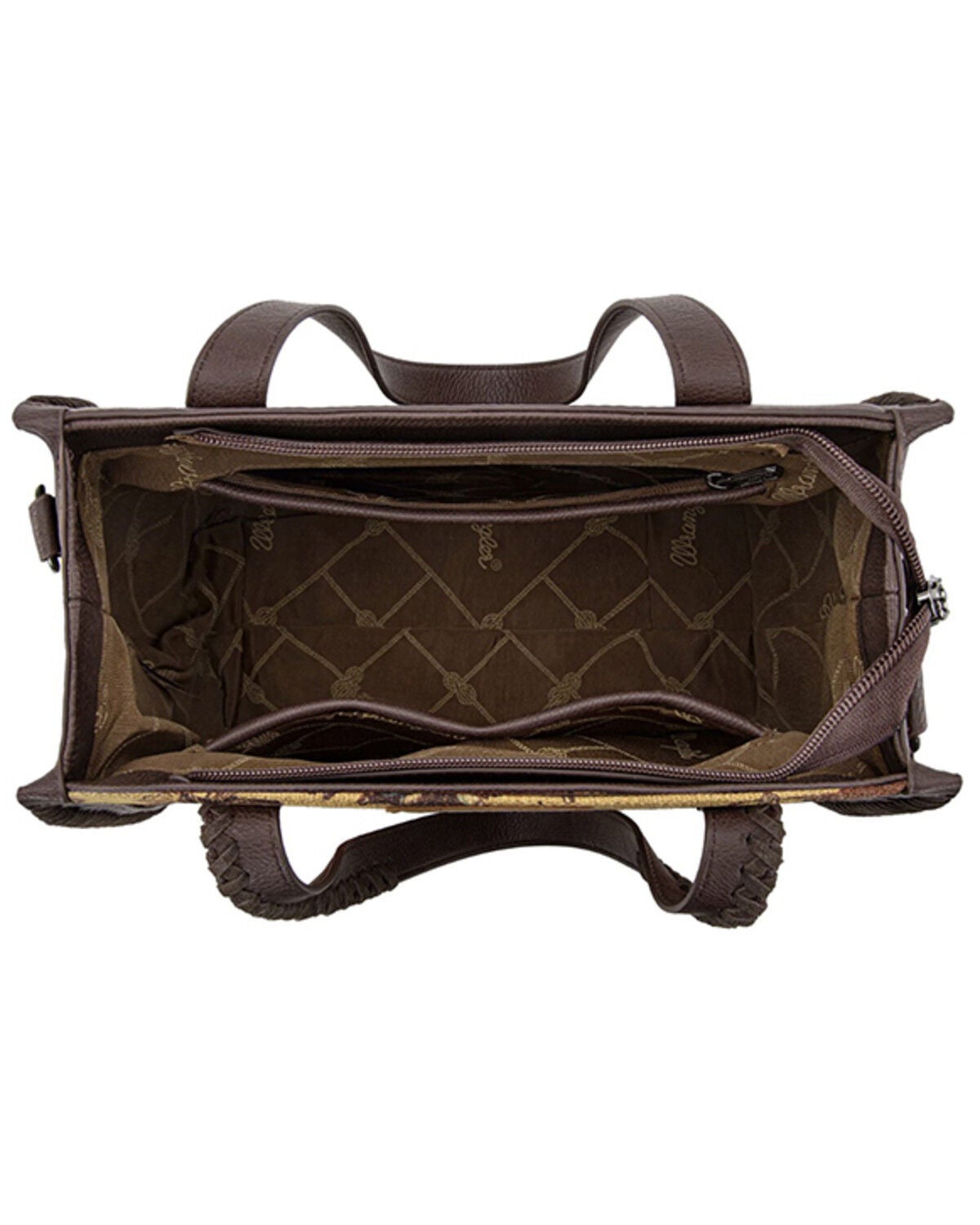 Image #4 - Wrangler Women's Cowboy Print Concealed Carry Crossbody Satchel, Dark Yellow, hi-res