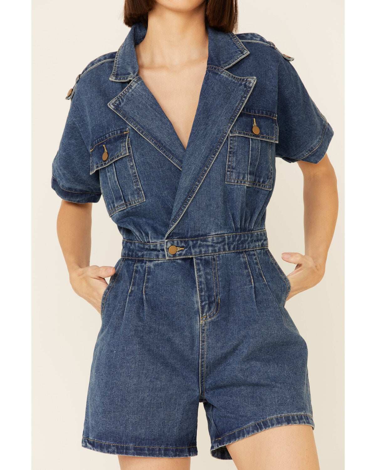 Molly Bracken Women's Denim Playsuit 
