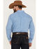 Image #4 - Wrangler Men's Classics Print Long Sleeve Button Down Western Shirt, Blue, hi-res