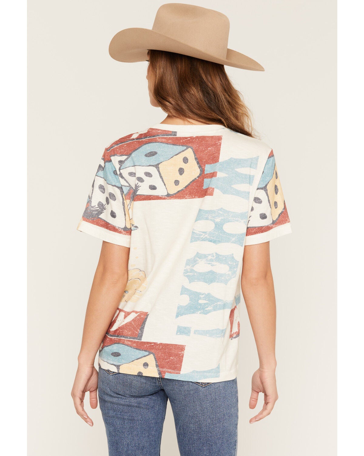Image #4 - Shyanne Women's Santa Cruz Conversation Print Short Sleeve Graphic Tee, Cream, hi-res