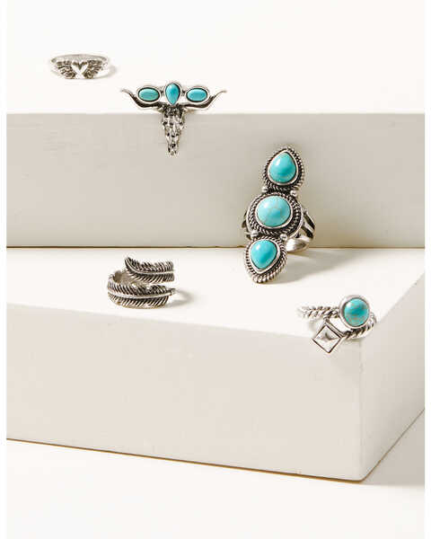 Image #1 - Idyllwind Women's Cypress Lane Ring Set, Turquoise, hi-res
