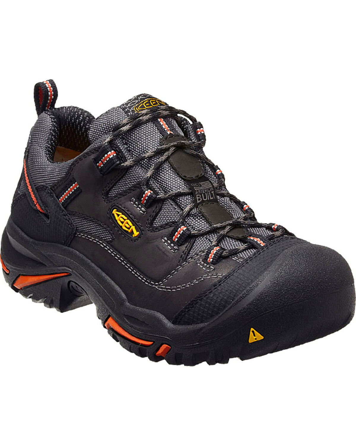 Image #1 - Keen Men's Braddock Low EH Shoes - Steel Toe, Black, hi-res