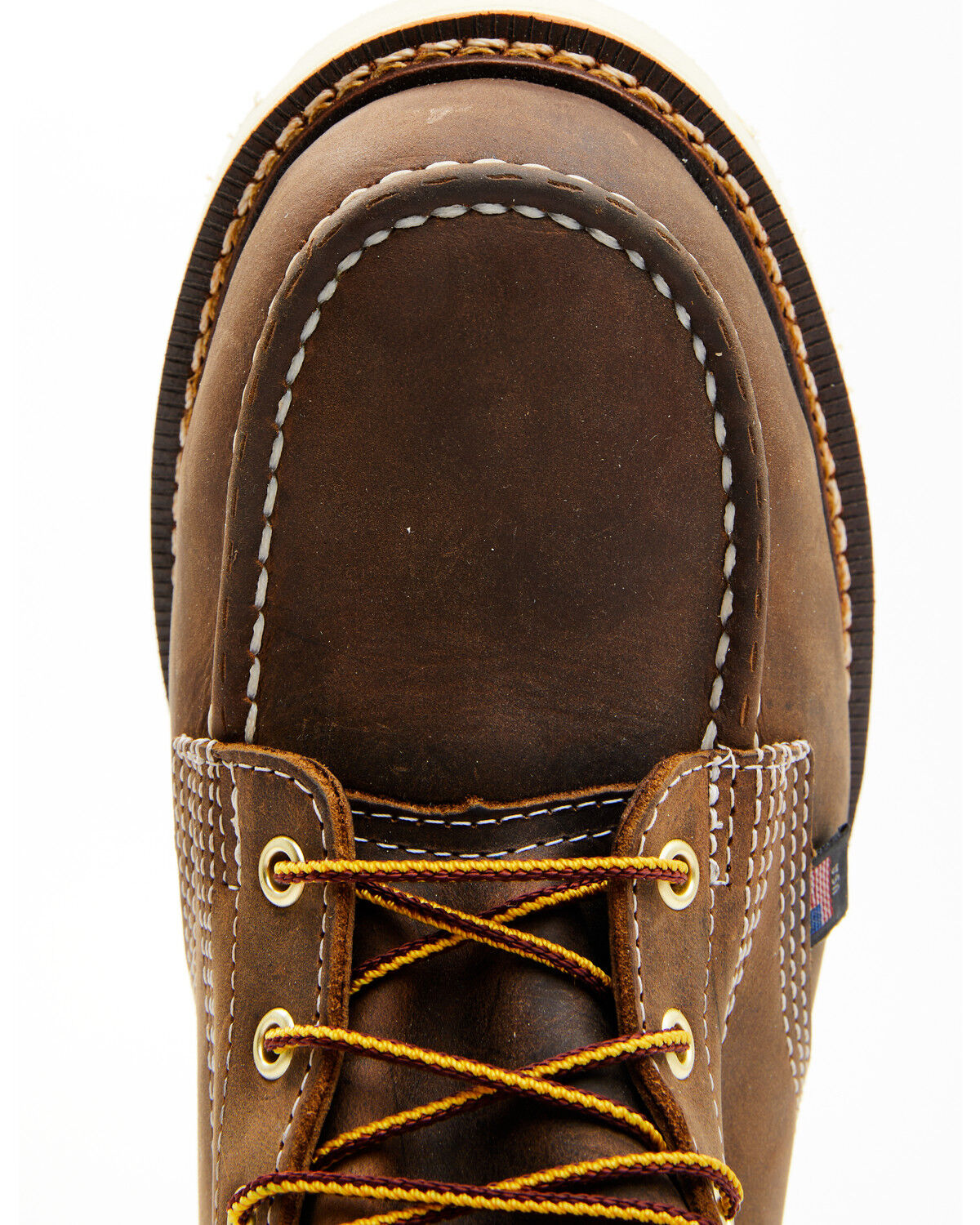 Image #6 - Thorogood Men's American Heritage Classics 6" USA Work Boots - Steel Toe, Brown, hi-res
