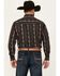 Image #4 - Ely Walker Men's Floral Striped Long Sleeve Pearl Snap Western Shirt, Black, hi-res