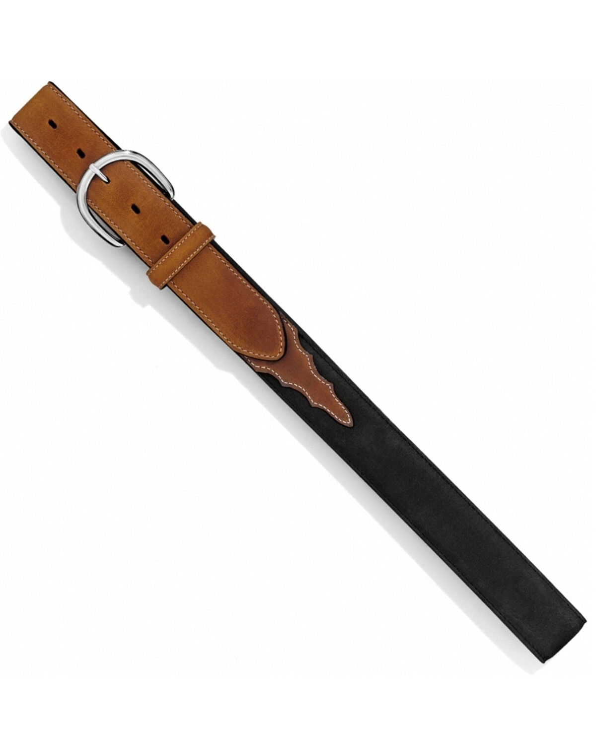 Image #3 - Justin Men's Classic Western Belt, Black/brown, hi-res