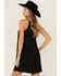 Image #4 - Wild Moss Women's Goddness Solid Mini Dress , Black, hi-res