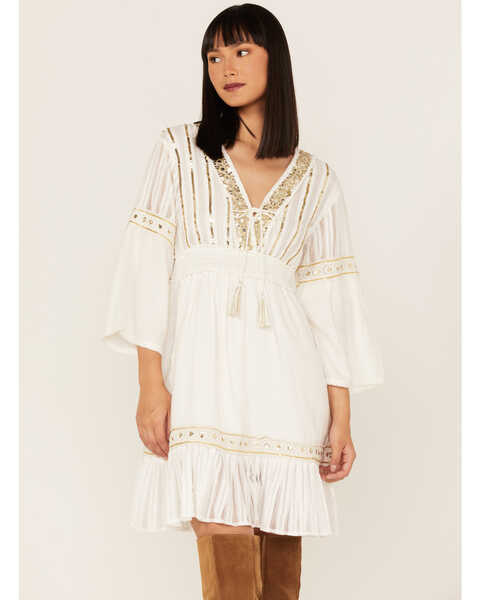 Image #1 - Talisman Women's Fortune Teller Dress, White, hi-res
