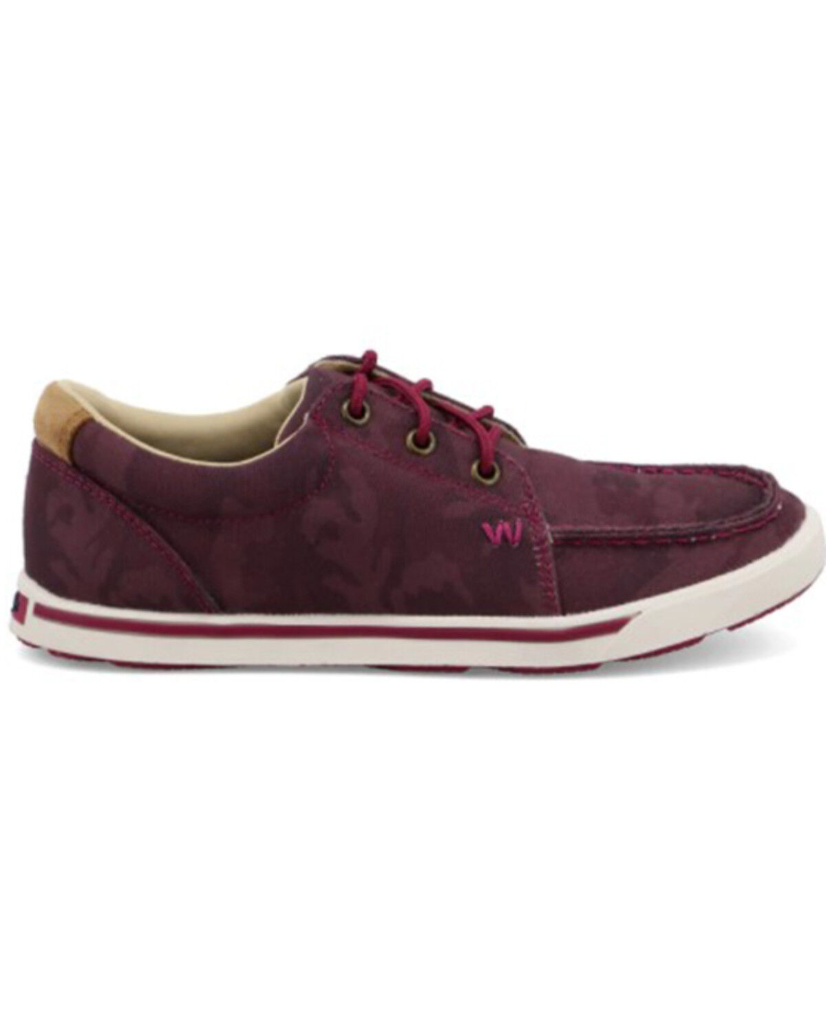 Image #2 - Wrangler Retro Women's Camo Print Casual Lace-Up Shoe - Moc Toe, Purple, hi-res
