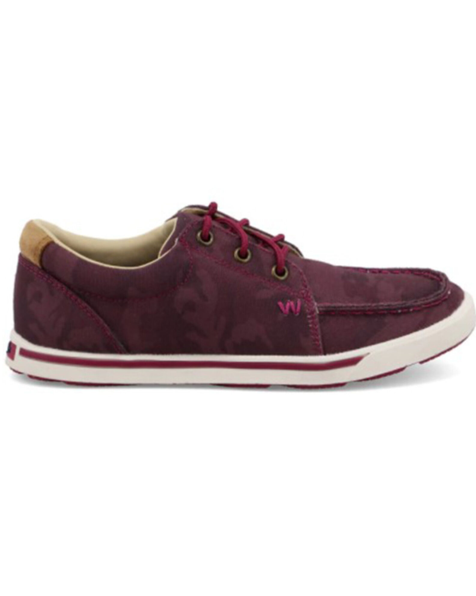 Image #2 - Wrangler Retro Women's Camo Print Casual Lace-Up Shoe - Moc Toe, Purple, hi-res