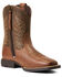 Image #1 - Ariat Boys' Amos Easy Fit Western Boot - Broad Square Toe, Brown, hi-res