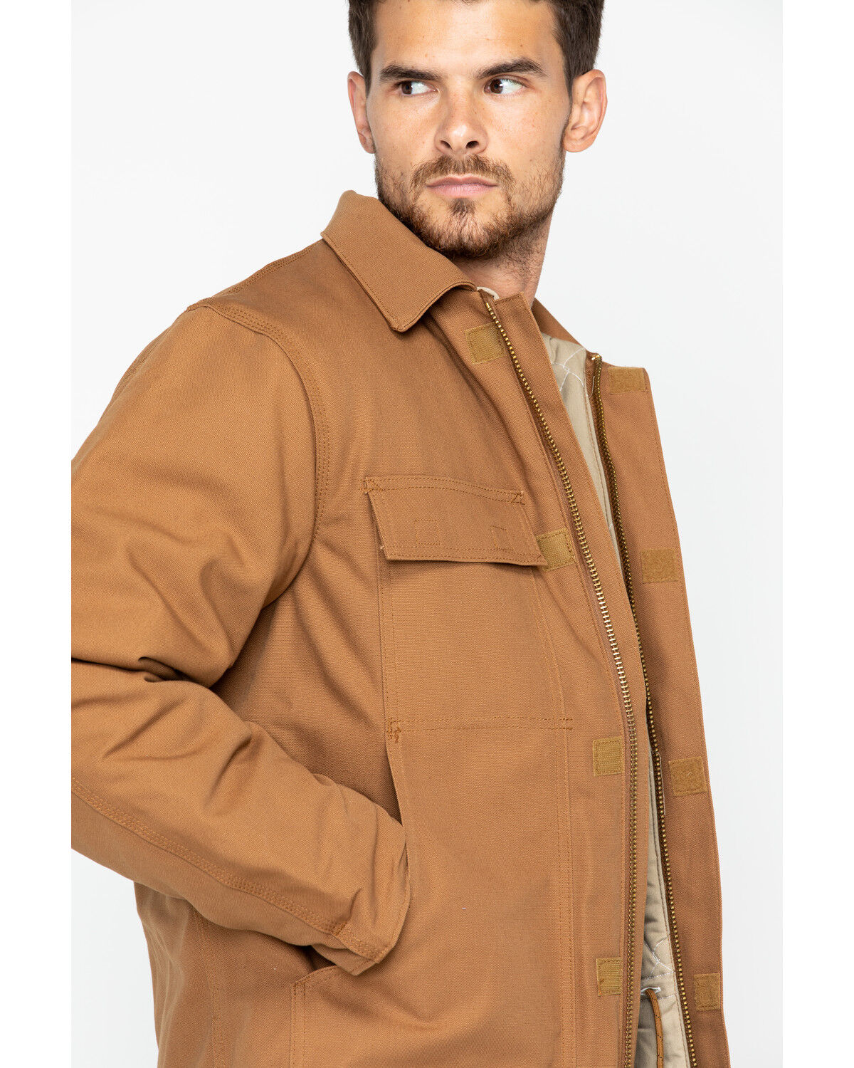 Image #2 - Carhartt Men's FR Duck Traditional Coat, Carhartt Brown, hi-res