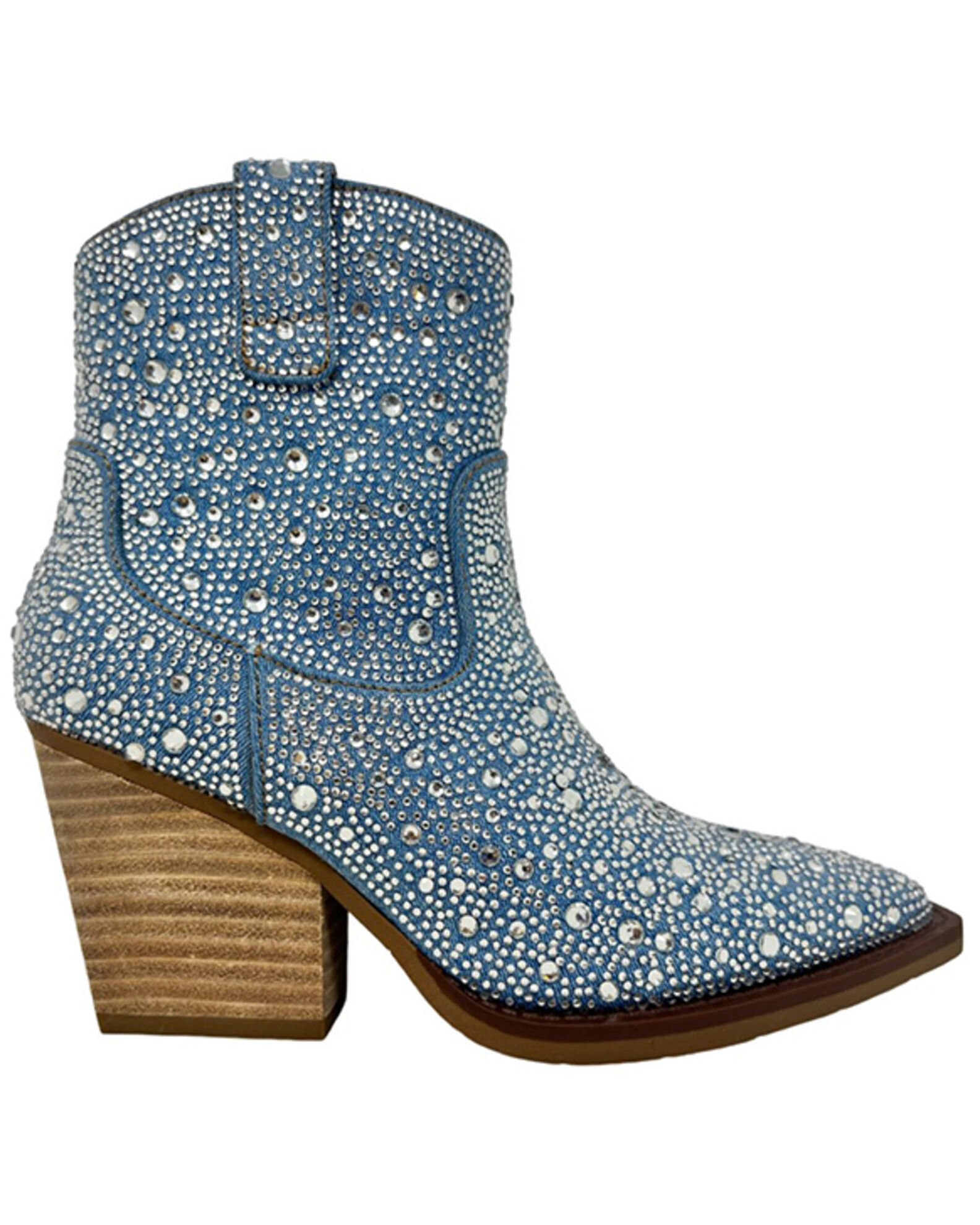 Very G Women s Katy Denim Booties Snip Toe Sheplers
