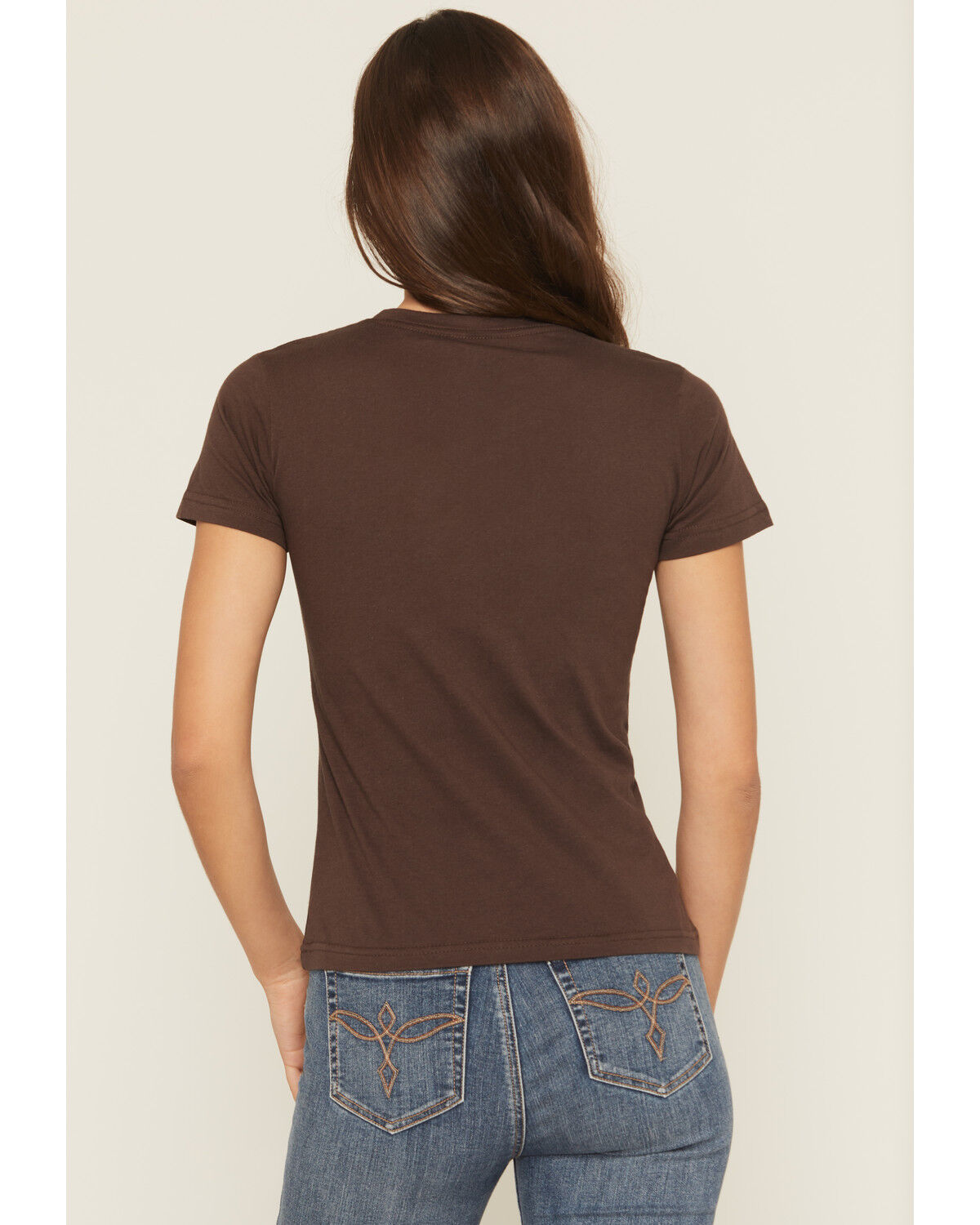 Image #4 - Coors Women's Rhinestone Stars Cowboy Short Sleeve Oversized Graphic Tee, Brown, hi-res