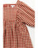 Image #2 - Yura Toddler Girls' Plaid Print Quarter Sleeve Dress, Rust Copper, hi-res