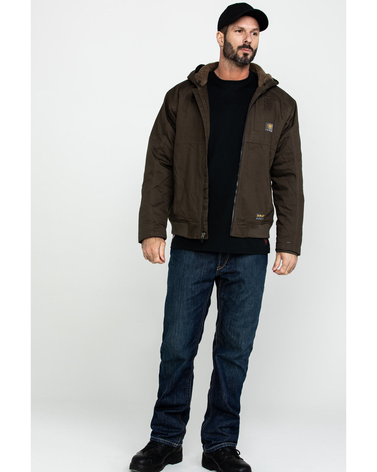 Image #6 - Ariat Men's Rebar Dura Canvas Zip-Front Work Jacket, Loden, hi-res