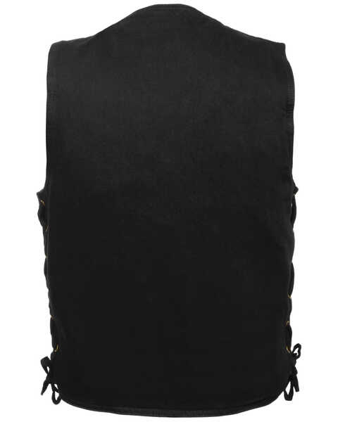 Image #2 - Milwaukee Leather Men's Performance Classic Denim Vest - Big, Black, hi-res