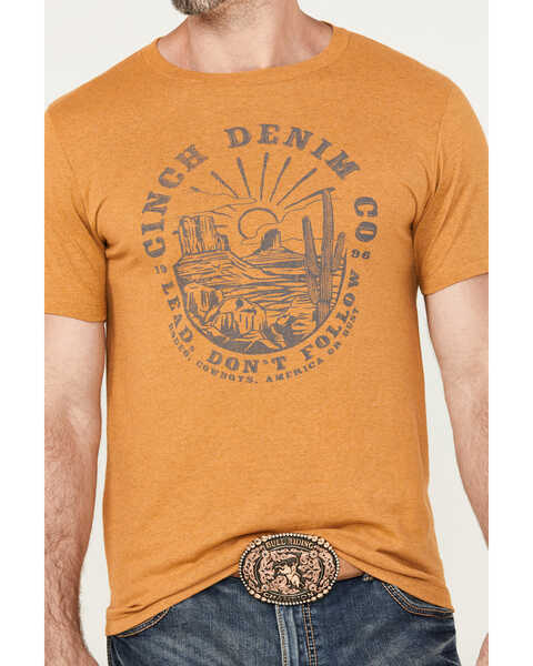 Image #3 - Cinch Men's Desert Scenic Short Sleeve Graphic T-Shirt, Mustard, hi-res