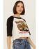 Image #1 - Bandit Women's Bandit Cropped Baseball Tee, Grey, hi-res