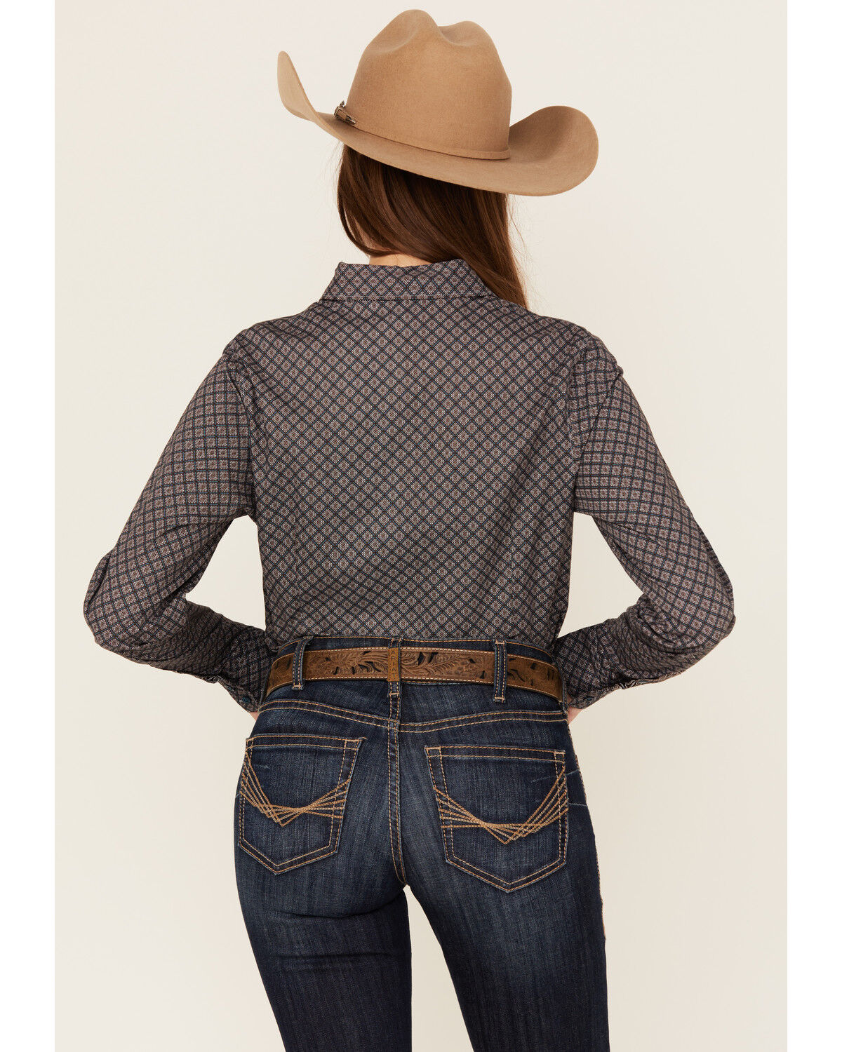 Image #4 - Cinch Women's Geo Print Long Sleeve Button-Down Western Shirt, Multi, hi-res