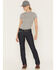 Image #1 - Ariat Women's Rebar Mid Rise Durastretch Raven Rinse Work Straight Jeanss, Blue, hi-res