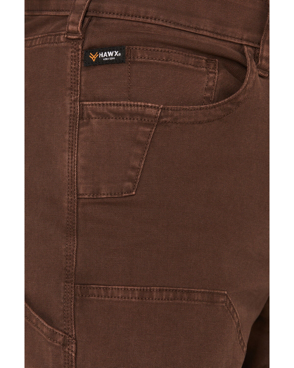 Image #2 - Hawx Men's Axel Duck Double Front Carpenter Stretch Work Pants, Brown, hi-res