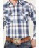 Image #3 - Ely Walker Men's Plaid Print Long Sleeve Pearl Snap Western Shirt - Tall, White, hi-res