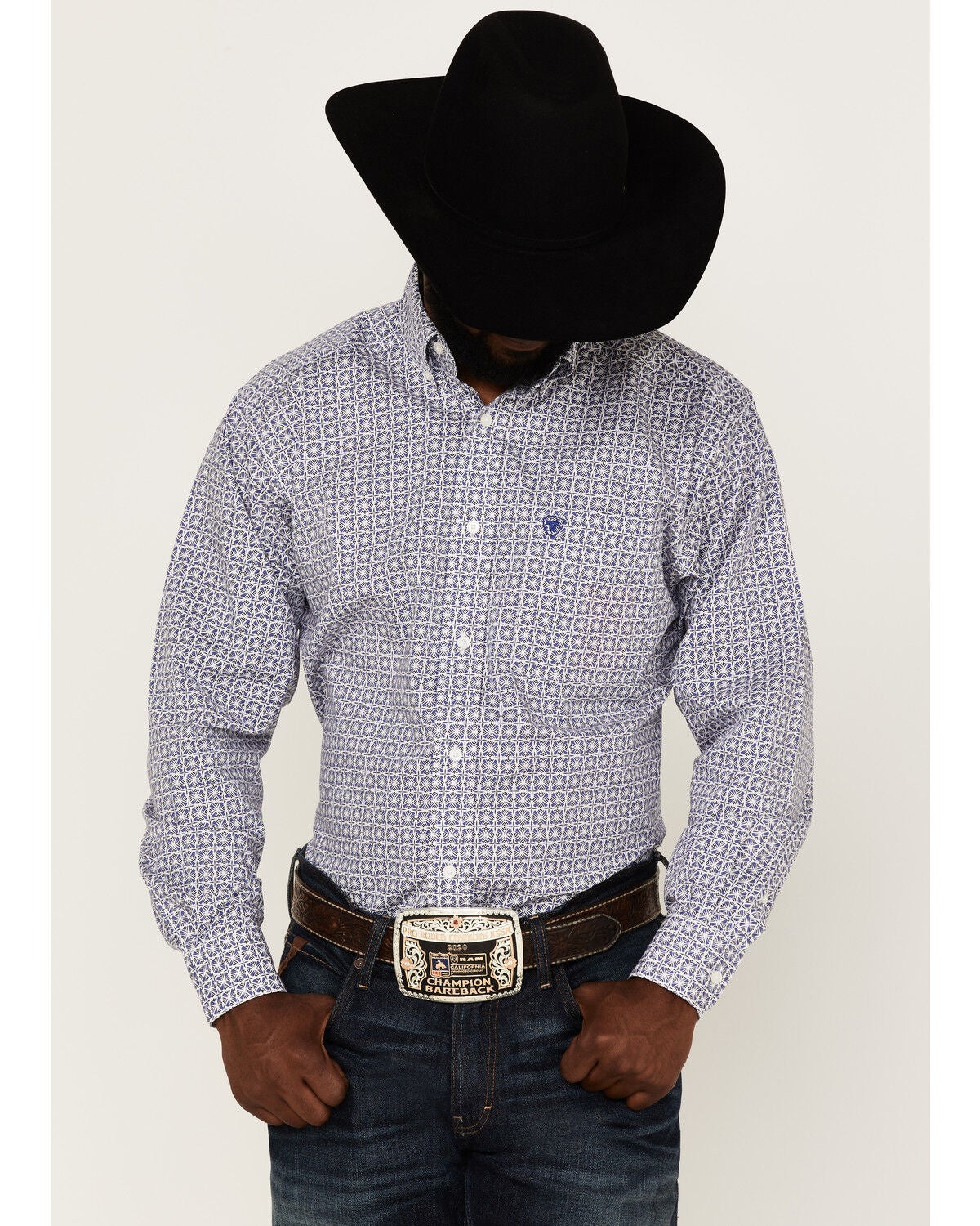 Ariat Men's Ilan Stretch Geo Print Long 
