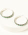 Image #2 - Paige Wallace Women's Loop Earrings, Silver, hi-res
