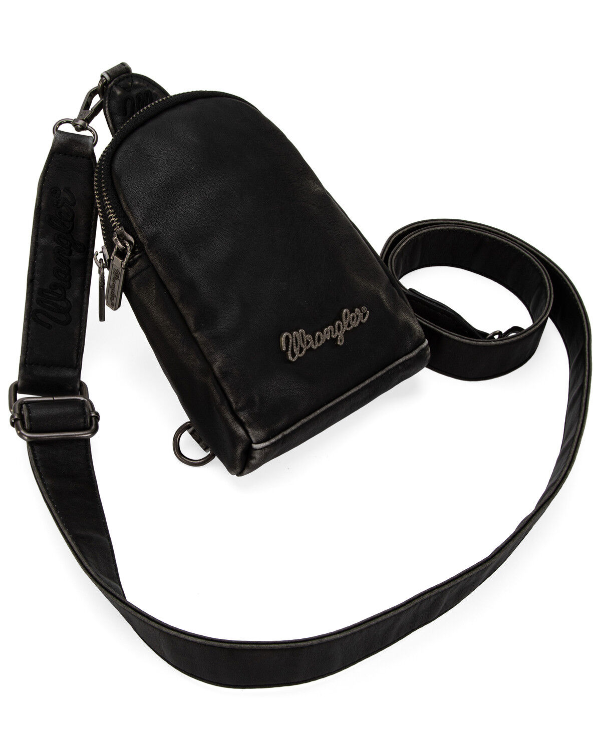 Image #2 - Wrangler Women's Metallic Sling Bag, Black, hi-res