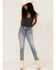 Image #1 - Daze Women's Medium Wash High Rise Deep Dive Slim Straight Jeans, Blue, hi-res