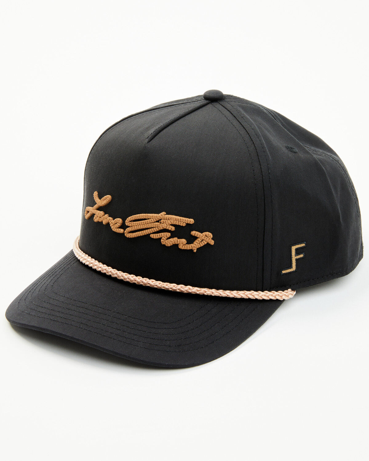Image #1 - Lane Frost Men's Rancher Logo Ball Cap, Black, hi-res
