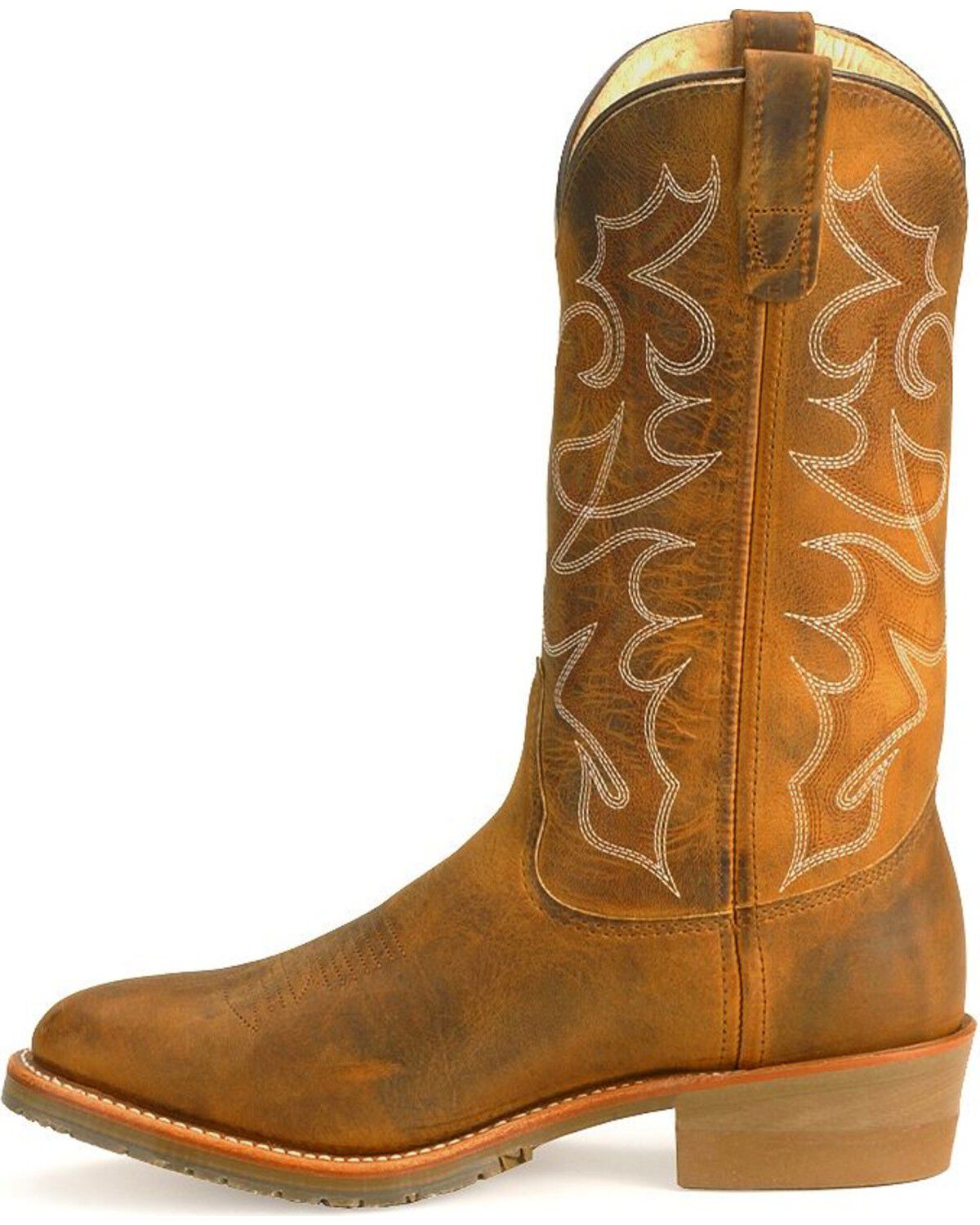 Image #4 - Double H Men's Gel Ice Western Boots - Round Toe, Brown, hi-res