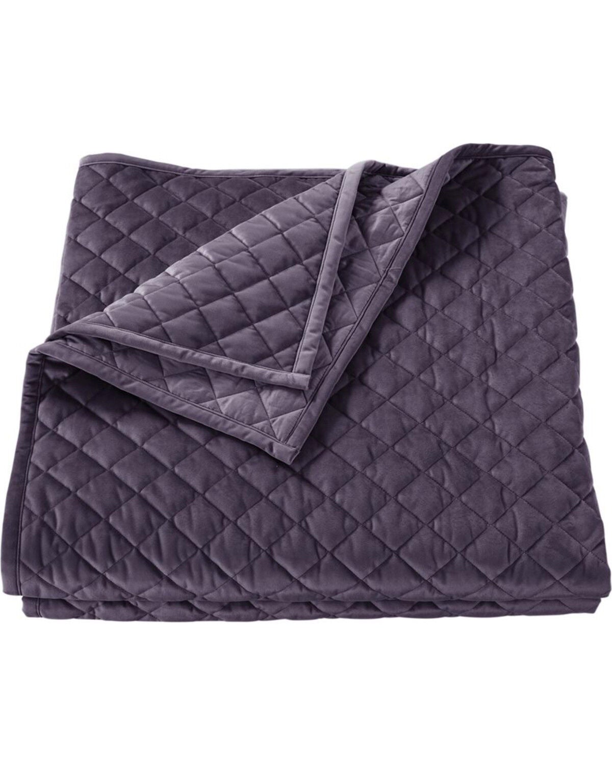 HiEnd Accents Velvet Full/Queen Quilt, Purple, hi-res