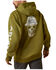 Image #1 - Ariat Men's Rebar Roughneck Hooded Work Sweatshirt, Green, hi-res