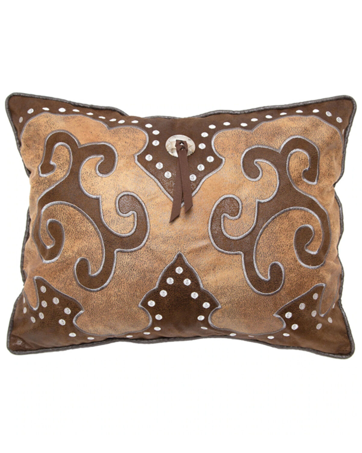 Image #1 - Wrangler Rustic Chaps Decorative Throw Pillow, Brown, hi-res