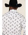 Image #5 - Rock & Roll Denim Men's White Floral Print Long Sleeve Western Shirt , White, hi-res