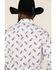 Image #5 - Rock & Roll Denim Men's White Floral Print Long Sleeve Western Shirt, , hi-res