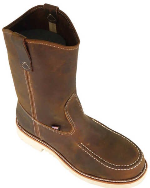 Thorogood Men's American Heritage Made In The USA Western Work Boots - Steel Toe, Brown, hi-res