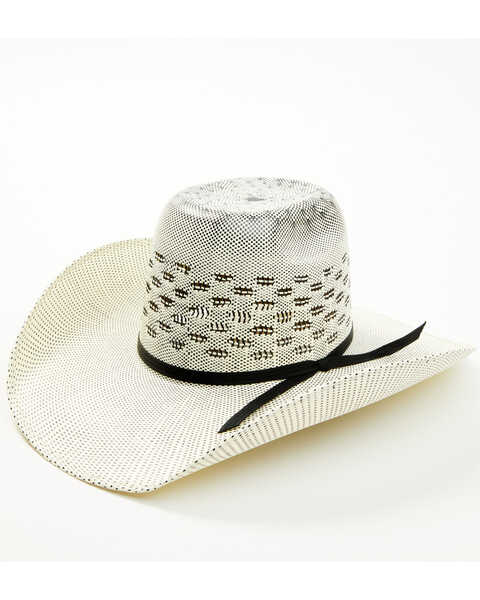 Resistol Men's Everett Straw Cowboy Hat, Black, hi-res