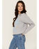 Image #2 - Bohemian Cowgirl Women's Country Road Cropped Sweatshirt, Grey, hi-res