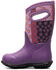 Image #3 - Bogs Girls' York Patchwork Floral Rain Boots - Round Toe, Purple, hi-res