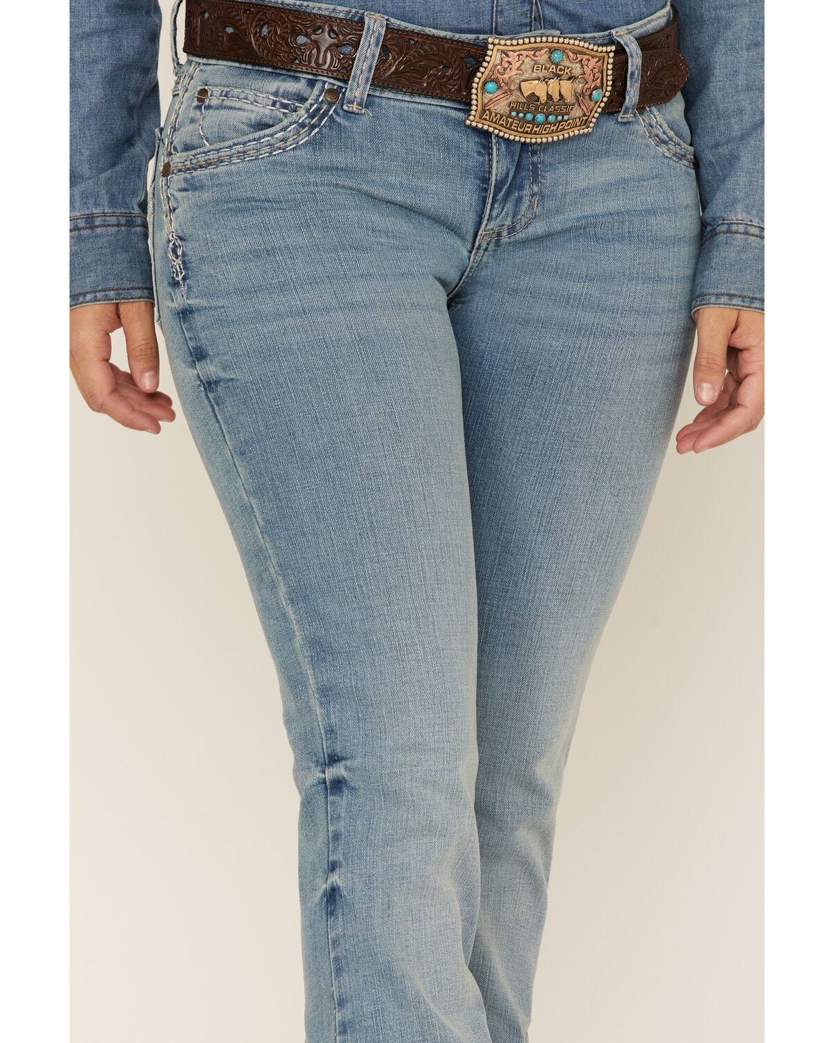 Image #2 - Wrangler Retro Women's Sadie Bootcut Patch Jeans, , hi-res