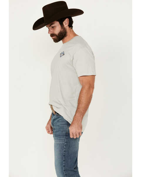 Image #3 - Cowboy Hardware Men's Built Tough Shield Short Sleeve T-Shirt, Light Grey, hi-res