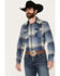 Image #1 - Pendleton Men's Canyon Ombre Plaid Long Sleeve Snap Western Shirt, Blue, hi-res