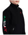 Image #2 - Ariat Boys' Mexico Flag Logo Embroidered Softshell Jacket, Black, hi-res