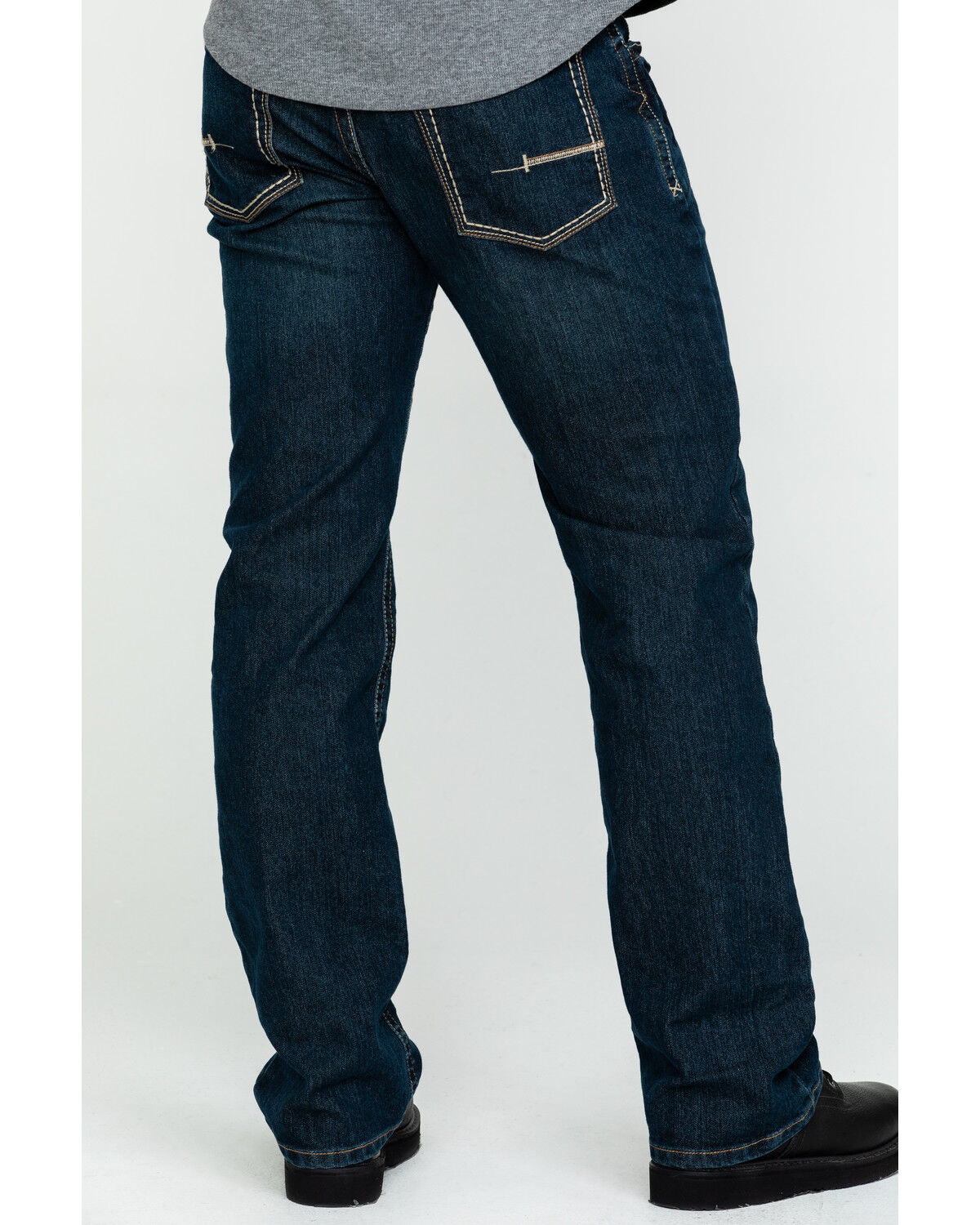 Mens  Branded Tough Work Jeans Straight Leg StoneWash Blue 30-60 Waist 