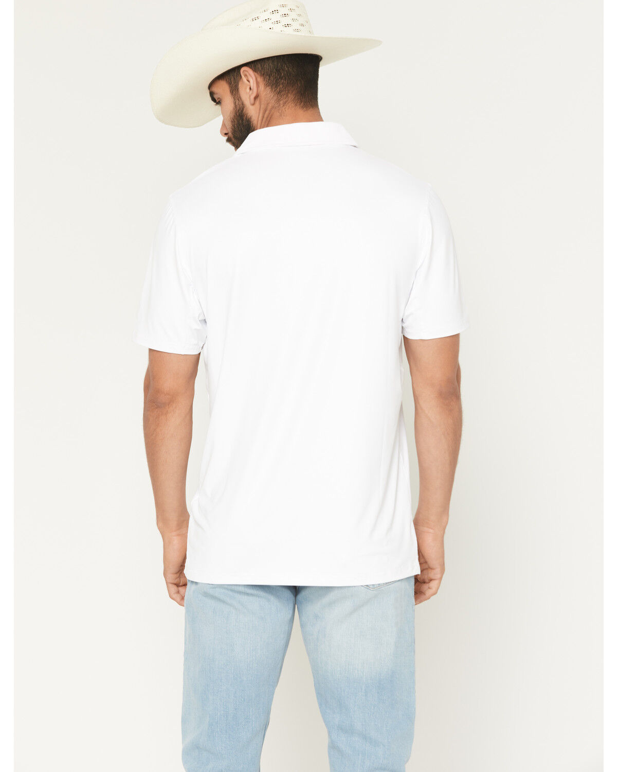 Image #4 - Hooey Men's The Weekender Southwestern Border Print Short Sleeve Polo Shirt, White, hi-res