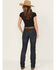 Image #3 - Cinch Women's Jenna Dark Wash Straight Leg Relaxed Fit Stretch Denim Jeans, Indigo, hi-res