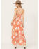 Wild Moss Women's Floral Patchwork Maxi Dress, Rust Copper, hi-res