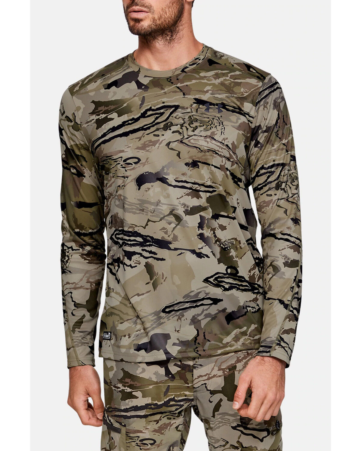 Image #1 - Under Armour Men's Barren Iso-Chill Brushline Long Sleeve Work Shirt, Camouflage, hi-res